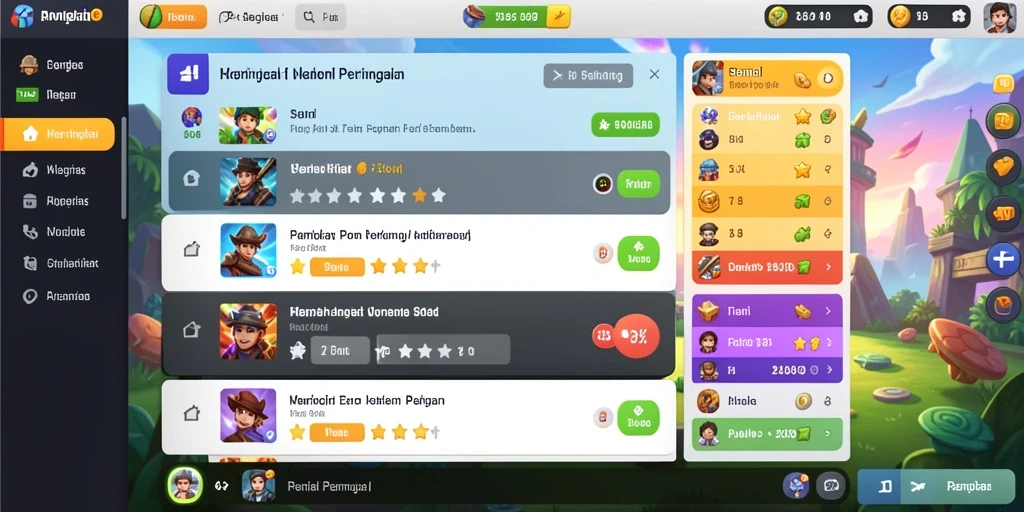 Screenshot menunjukkan tampilan awal permainan dengan grafik yang cerah.