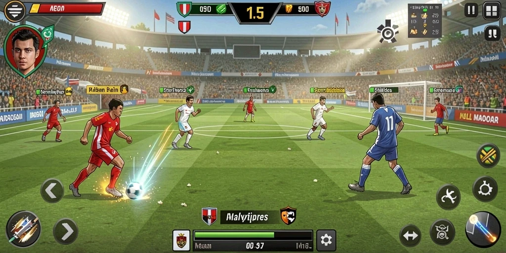 Screenshot menampilkan antarmuka permainan yang menarik.