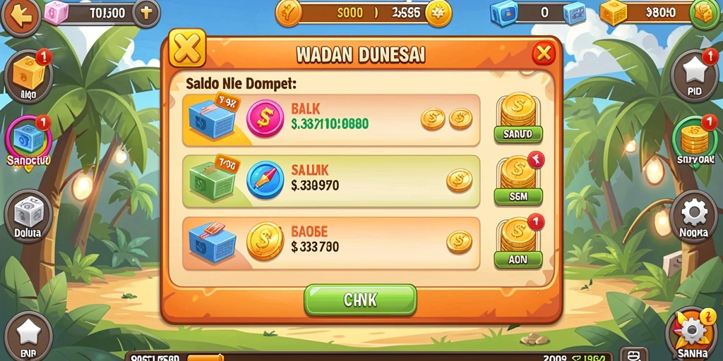 Tampilan menarik dengan grafis yang berwarna-warni.